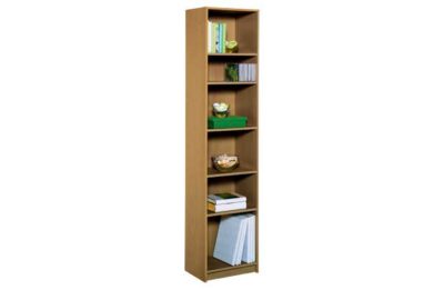 HOME Maine Half Width Tall Extra Deep Bookcase - Oak Effect